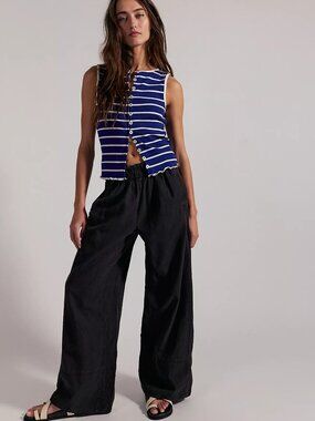 Day's End Linen Pull-On Pants